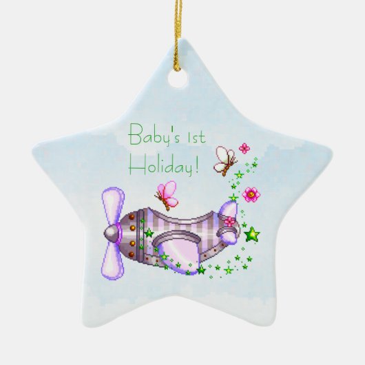 Eerste feestdag voor baby's keramisch ornament (Voorkant)