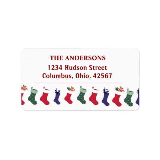 Eerste Feestdagen Keukenadres label (Voorkant)