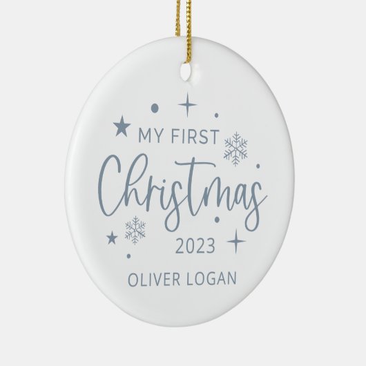 Eerste feestkerst keramisch ornament (Rechts)