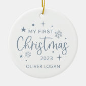 Eerste feestkerst keramisch ornament (Voorkant)