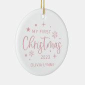 Eerste feestkerst keramisch ornament (Rechts)