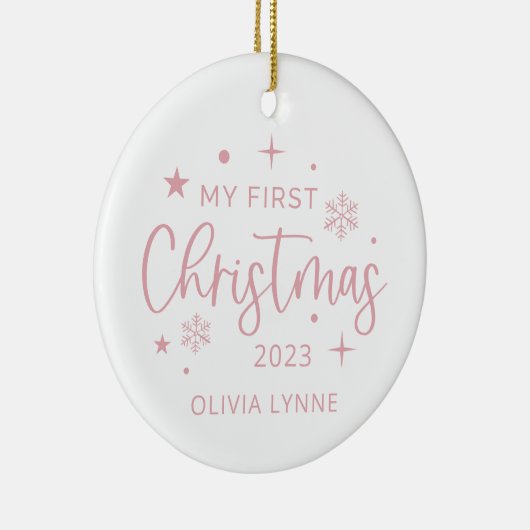 Eerste feestkerst keramisch ornament (Rechts)