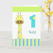 Eerste feestvarkenkaart kaart (Gele Bloem)