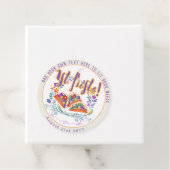 Eerste Fiesta 1e Tacos Folkart Bloemen Bedankjes Labels (In situ)