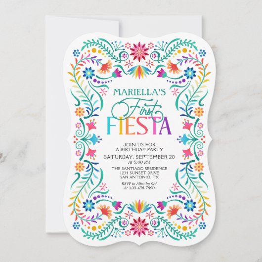 Eerste Fiesta 1e Verjaardag Kaart (Voorkant)