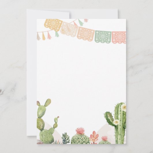 Eerste Fiesta 1e Verjaardagsfeestuitnodiging Kaart (Achterkant)