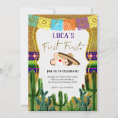 Eerste Fiesta Charro Boy verjaardagsuitnodiging Kaart (Voorkant)