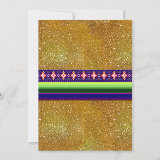 Eerste Fiesta Charro Boy verjaardagsuitnodiging Kaart (Achterkant)