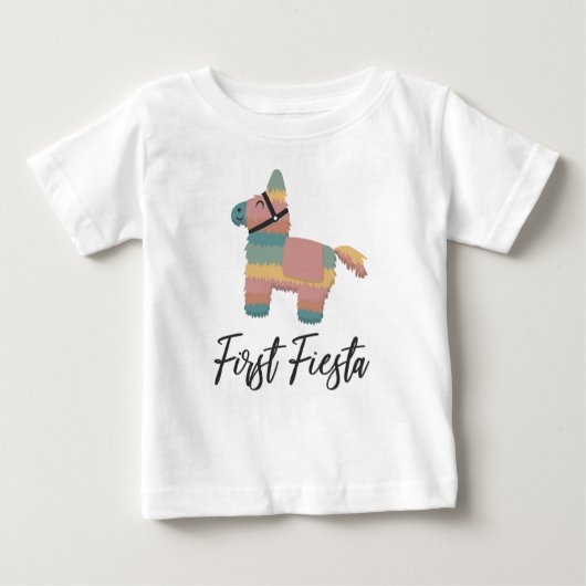 Eerste Fiesta Kinder Baby Verjaardagsfeestje Shirt (Voorkant)