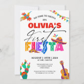 Eerste Fiesta - Kleurrijke Mexicaanse 1e verjaarda Kaart (Voorkant)