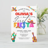 Eerste Fiesta - Kleurrijke Mexicaanse 1e verjaarda Kaart (Staand voorkant)