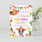 Eerste fiesta kleurrijke schattige Spaanse meisje  Kaart (Staand voorkant)