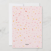 Eerste Fiesta Meisje Verjaardag Uitnodiging · Roze (Achterkant)