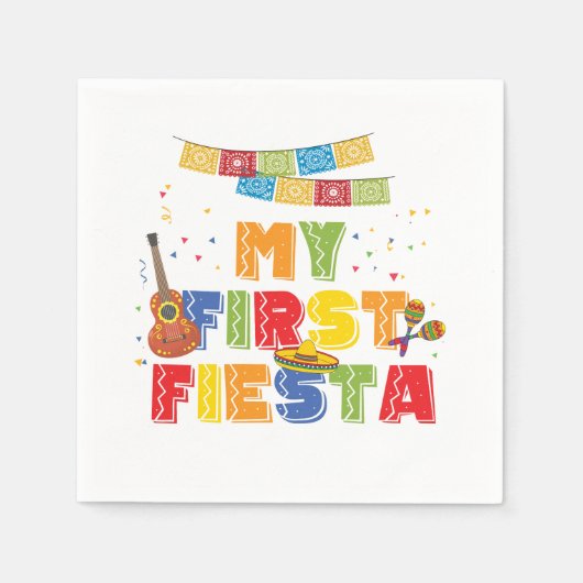 Eerste Fiesta Party papieren servet (Voorkant)