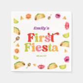 Eerste Fiesta Taco 1e verjaardagsfeestje Servet (Voorkant)