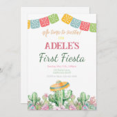 Eerste Fiesta Verjaardag Uitnodiging Fiesta Uitnod (Voorkant / Achterkant)