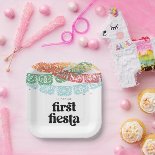 Eerste Fiesta Verjaardagsfeestje Borden Papieren Bordje (Feest)