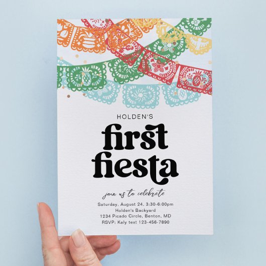 Eerste Fiesta verjaardagsuitnodiging Kaart