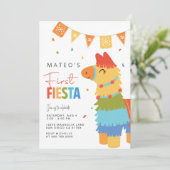 Eerste Fiesta verjaardagsuitnodiging · Piñata Feestdagenkaart (Staand voorkant)