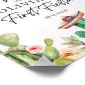 Eerste Fiesta Welkomstteken 1e verjaardag Mexicaan Poster (Hoek)