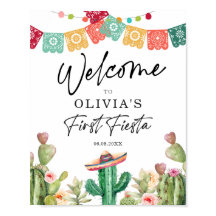 Eerste Fiesta Welkomstteken 1e verjaardag Mexicaan