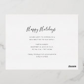 eerste folie kerstmis - geboorteaankondiging folie feestdagen briefkaart (Achterkant)