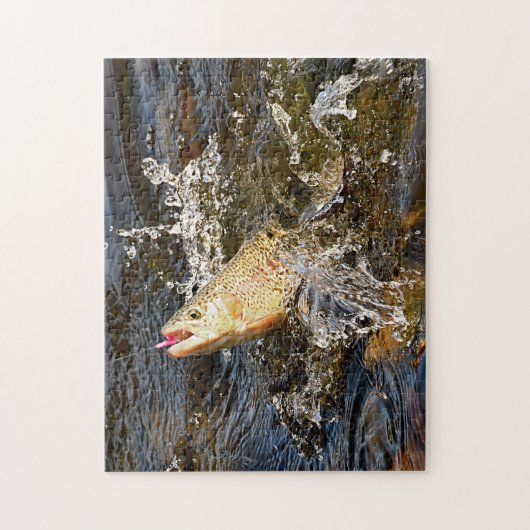 Eerste forel van de dag legpuzzel (Verticaal)