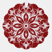 Eerste foto rode hond met kerst ornament kaart (Achterkant)