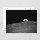 Eerste foto van de aarde van Apollo 8 Briefkaart (Voorkant / Achterkant)