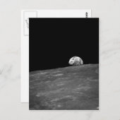 Eerste foto van de aarde van Apollo 8 Briefkaart (Voorkant / Achterkant)
