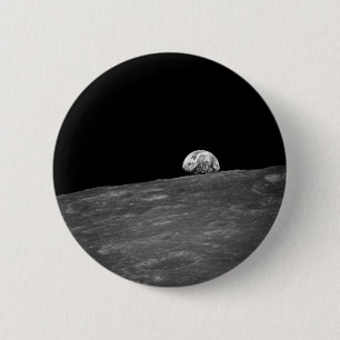 Eerste foto van de aarde van Apollo 8 Ronde Button 5,7 Cm