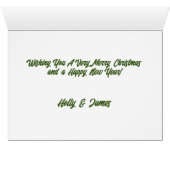 Eerste foto van kerstpaar met namen (Binenzijde Horizontaal (Onderkant))