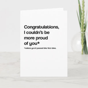 Eerste funny Driving Test/Exam Passcard Kaart