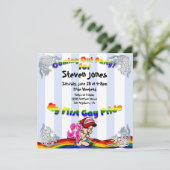 Eerste Gay Pride-uitnodigingen van de partij Kaart (Staand voorkant)