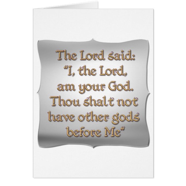 Eerste geboden (Voorkant)