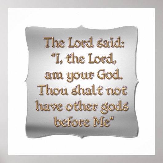 Eerste geboden poster (Voorkant)