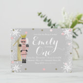 Eerste geboorte Folie Eén voedingskraker Snowflake Kaart (Staand voorkant)