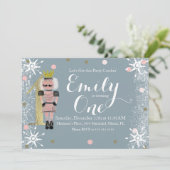 Eerste geboorte Folie Eén voedingskraker Snowflake Kaart (Staand voorkant)