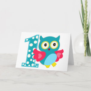 Eerste geboorte Happy Owl Kaart