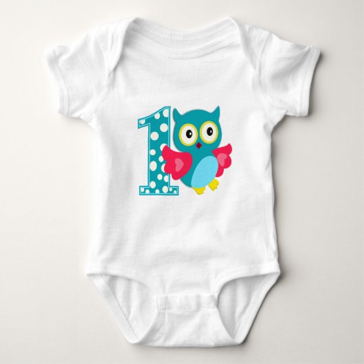 Eerste geboorte Happy Owl Romper (Voorkant)