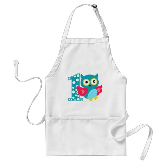 Eerste geboorte Happy Owl Standaard Schort (Voorkant)