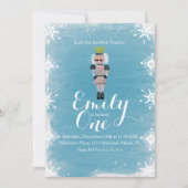 Eerste geboorte Nutkraker Snowflakes Waterverf Kaart (Voorkant)