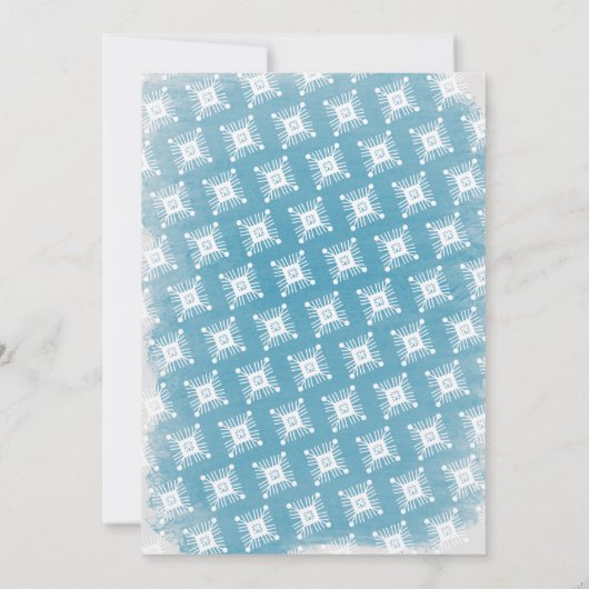 Eerste geboorte Nutkraker Snowflakes Waterverf Kaart (Achterkant)