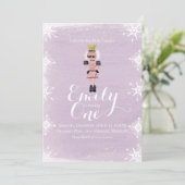 Eerste geboorte Nutkraker Snowflakes Waterverf Kaart (Staand voorkant)