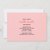 Eerste geboorte Oerwoud Dierroze Foto uitnodiging (Achterkant)