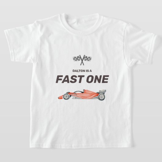 Eerste geboorte van snelle 1-rasautowagen t-shirt (Laagn)
