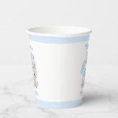 Eerste geboortecups met Cute Elephant Blue Papieren Bekers (Rechts)