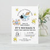 Eerste geboortedag Astronaut Buitenspatie Kaart (Staand voorkant)