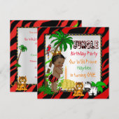 Eerste geboortedag Oerwoud Safari Wilde Prins Etni Kaart (Voorkant / Achterkant)