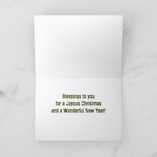 Eerste geboren zoon kerst Kaart (Binnen)